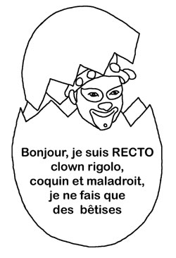 Recto sort de l'œuf - à colorier